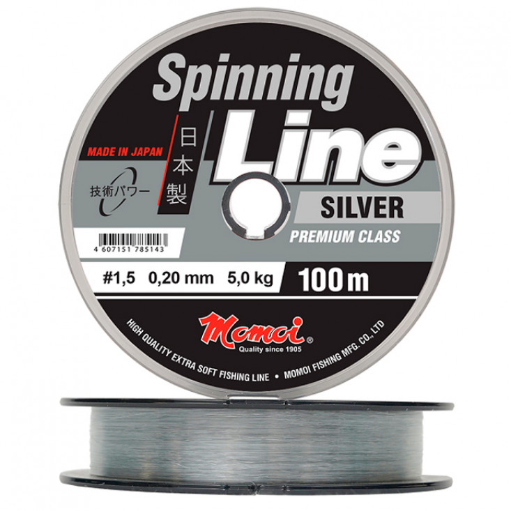 Momoi Spinning Line Silver, серебряная  (0,16 мм, 3 кг, 100 м)