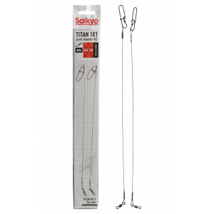 Поводок Saikyo Titan 1x1 Jerk №2 STOJ23030, 30кг/30см, 2шт