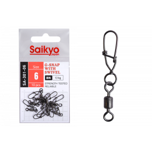 Вертлюг с застежкой Saikyo SA-301-06 - 10 шт (13кг)